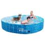 All for Paws Extra Large Dog Swimming Pool, Collapsible Pet Bathing Tub, Anti-Slip, UV Test Approved, Great for Dogs and Kids