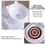 Jemirry Dog Cat Bowls Water and Food Bowl Set Detachable Stainless Steel Bowl Automatic Water Dispenser, with a Replaceable Ceramic Bowl