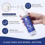 FUROVO Made in USA Natural Plant-Based Waterless Dog Paw Cleaner Shampoo Rinse-Free Solution with Portable Attached Cleaning Brush Head + Microfiber Towel for Dogs, Cats & Puppies