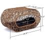 Fun Stackable Wicker Cat Hideaway House - Interactive Play Rattan Cat House for Indoor Cats Kitty, Pet Friendly Top/Side House Entry, Cat Bed Enclosed