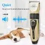 ECARE Dog Clipper Cordless, Dog Electric Hair Trimmer Low Noise Rechargeable Cat Hair Trimmer Cordless Professional with Comb Guides Scissors for Dogs Cats Horse etc.