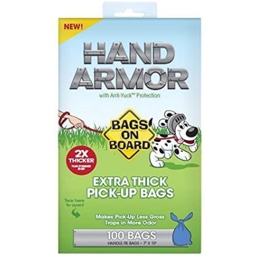 Extra Thick Hand Armor Dog Waste Bags, 7x15 in, 100 Bags Extra Thick Hand Armor Dog Waste Bags, 7x15 in, 100 Bags