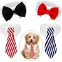 4 Pieces Pet Bow Tie Adjustable Pet Neck Tie Costume Formal Dog Collar for Small Dogs and Cats Puppy Grooming Ties Party Accessories