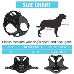 KOOLTAIL Dog Vest Harness Adjustable Pet Vest Harness Padded Reflective Breathable Dog Harness for Large Size Dog