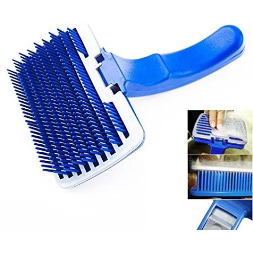 New Pet Dog Cat Grooming Self Cleaning Slicker Brush Comb Shedding Tool Hair Fur by Pet Brushes