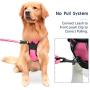 YIMEIS Dog Harness and 5 FT Leash Set, No Pull Adjustable Pet Harness with Easy Control Handle, Reflective Oxford Dog Vest for Medium Dogs Walking Training (M, Pink)