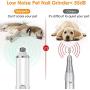OWNPETS Dog Nail Grinder Clipper, 2-Speed Rechargeable Electric Nail Grinder for Dogs with 3 Grinding Ports, Pet Nail Clippers and Trimmer for Small, Medium, Large Dogs, Cats, Rabbits- White