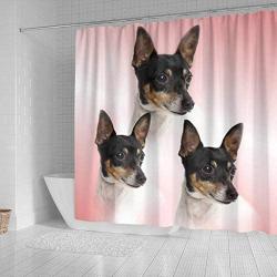 Paws With Attitude Toy Fox Terrier Print Shower Curtain