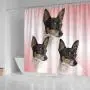 Paws With Attitude Toy Fox Terrier Print Shower Curtain Paws With Attitude Toy Fox Terrier Print Shower Curtain