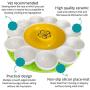 PICKIT Pets Daisy Bowl - Premium Ceramic Slow Feeder Bowls for Cats and Small Sized Dogs, Microwave and Dishwasher Safe