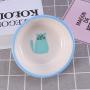 POPETPOP Ceramic Dog Bowl Puppy Dish Bowl Cat Food Water Feeder Bowl Blue