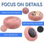 Yusongirl Dog Bed Cat Bed Round Fluffy Luxe Soft Plush Pet Cushion Donut Cuddler Washable Warming Pet Bed Improved Sleep Calming Bed