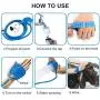 Dog Washing Shower Attachment | Pet Bathing Tool with 2 Hose Faucet Adapter, Adjustable Bath Glove, Clean, Massage&Remove Hair, Pets Shower Sprayer Bath Brush for Indoor & Outdoor Cat | Horse Grooming