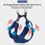 MSRVI Freedom No Pull Dog Harness and Leash Set - Suede Velvet Night Reflective Adjustable Dog Harnesses for Small Dogs Medium Dogs Large Dog Easy Walk Dog Harness Pink