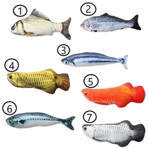 Sarahair Pet Cat Catnip Toy, Pet Cat Kitten Interactive Plush Mint Fish Toy Gift Sarahair Pet Cat Catnip Toy, Pet Cat Kitten Interactive Plush Mint Fish Toy Gift