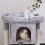 BEWISHOME Cat Tree Cat House Cat Condo with Sisal Scratching Posts, Plush Perch, Cat Tower Furniture Cat Bed Kitty Activity Center Kitten Play House