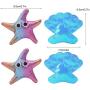 Hffheer 4Pcs Cat Toy Cute Starfish Shape Cat Toy Seashell Shape Cat Toy Canip Toy Cat Grinding Claw Toys Set Pet Interactive Toy for Cat Kitten