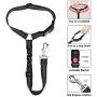SlowTon Dog Seat Belt, 2 Pack Pet Car Seatbelt Headrest Restraint Adjustable Puppy Safety Seat Belt Reflective Elastic Bungee Connect Dog Harness in Vehicle Travel Daily Use SlowTon Dog Seat Belt, 2 Pack Pet Car Seatbelt Headrest Restraint Adjustable Puppy Safety Seat Belt Reflective Elastic Bungee Connect Dog Harness in Vehicle Travel Daily Use