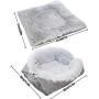 Sensfun Pet Bed for Cats Small Dogs, Function 2 in 1 Soft Plush Blanket for Indoor Cats Dogs Fluffy Pet Bed for Kittens Puppy Dog, Machine Wash & Dryer Friendly