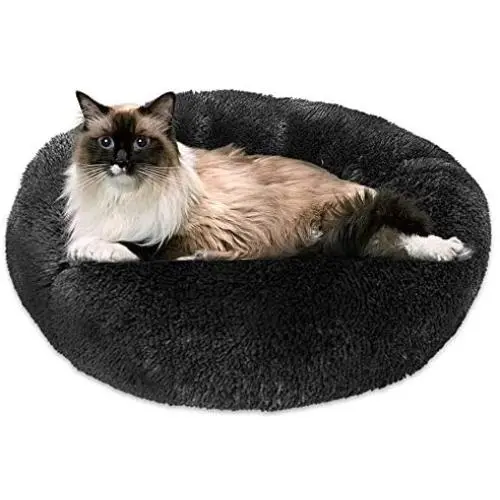 Soft Plush Round Pet Bed for Cats Or Small Dogs Cat Bed Self Warming Autumn Winter Indoor Sleeping Cozy Pet Bed for Small Dogs and Cats Donut Soft Plush Round Pet Bed for Cats Or Small Dogs Cat Bed Self Warming Autumn Winter Indoor Sleeping Cozy Pet Bed for Small Dogs and Cats Donut