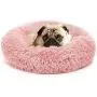 Washable Round Calming Dog Bed Soft Plush Donut Cuddler Pet Beds for Small Medium Large Dogs Cats,Pink,20'' Washable Round Calming Dog Bed Soft Plush Donut Cuddler Pet Beds for Small Medium Large Dogs Cats,Pink,20''