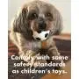Set of 2 Extra Small Soccer Balls - Soft, Squeaky Dog Toys - Natural Rubber (Latex) - for Small Dogs & Puppies - 2'' Diameter - Comply with Same Safety Standards as Childrens Toys - Indoor Play