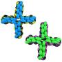 MPP Paracord Dog Toys Twisted Rope Quad X Shape Tough Chew Tugs Choose Color 7 3/4''