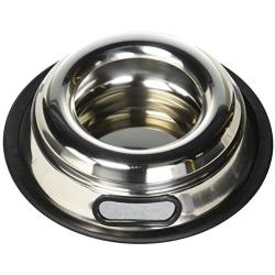 Indipets Stainless Steel Spill Proof Splash Free Dog Bowl - Removable Cover and Easy Pick Up Grip Handle