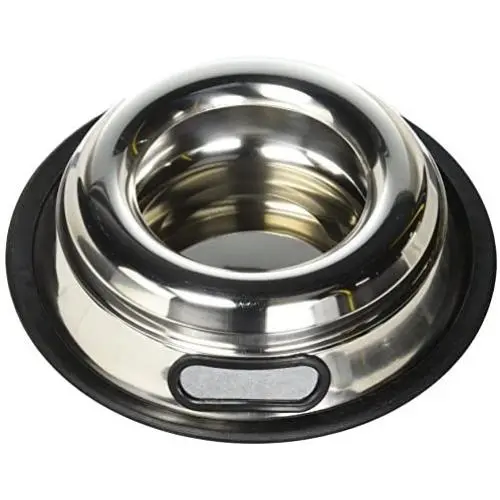 Indipets Stainless Steel Spill Proof Splash Free Dog Bowl - Removable Cover and Easy Pick Up Grip Handle Indipets Stainless Steel Spill Proof Splash Free Dog Bowl - Removable Cover and Easy Pick Up Grip Handle