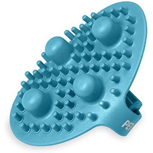 PetWell Massaging Groomer De-Shedding Brush for All Size Pets (Dogs, Cats) with Short or Long Hair