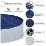 INF Foldable PVC Dog Pool XLL - Swimming Pool for Cat and Kid - No Slip Bath Pool for Large Pet - Gray INF Foldable PVC Dog Pool XLL - Swimming Pool for Cat and Kid - No Slip Bath Pool for Large Pet - Gray