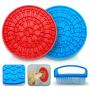 Petkoo Dog Lick Mat Set of 2 with Scrub Brush - Silicone Lick Pad for Pet Bath - Stronger Suction Cups for Shower or Tub - for Grooming, Trimming Nails, Distraction, Pet Training, Calming Anxiety Petkoo Dog Lick Mat Set of 2 with Scrub Brush - Silicone Lick Pad for Pet Bath - Stronger Suction Cups for Shower or Tub - for Grooming, Trimming Nails, Distraction, Pet Training, Calming Anxiety