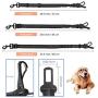 2 Pack Upgraded Dog Seat Belt, 2 in 1 Adjustable Dog Car Seatbelts with Bungee Buffer, Heavy Duty Reflective Nylon Elastic Pet Safety Belt Connect to Dog Harness in Vehicle Travel Daily Use by RuiChy