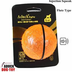 Aduck Dog Ball Toys Squeaky (Arrow Bouncy Series) (Non-Toxic Soft Natural Rubber), Cute Crystal Ball Design -3.15inch