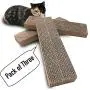 Catry Pack of 3, Cat Scratcher, Replacement Cardboard, Cat Scratching Pad, Paper Cardboard, Individual Uses or for Replacement Parts. Size of 15.4in x 3.9in x 1.5in