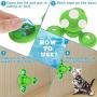 Windmill Cat Toy, Interactive Cat Toy, Cat Toys with Led Ball and Catnip Ball, Bells Portable Turntable Massage Scratch Hair Brush Funny Kitty Gift (Pink)