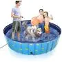 Gimars Thicker PVC Sturdy Not Collapsing Quickly Drain 63’’ x 12’’ Dog Bath Pool XXL Foldable Pet Bathtub Non-Slip Outdoor Kiddie Pool Summer Swimming Pools for Dogs Cats and Kids,(Basic) Gimars Thicker PVC Sturdy Not Collapsing Quickly Drain 63’’ x 12’’ Dog Bath Pool XXL Foldable Pet Bathtub Non-Slip Outdoor Kiddie Pool Summer Swimming Pools for Dogs Cats and Kids,(Basic)