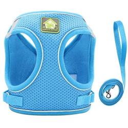 Dog Harness Blue no Pull,Reflective Breathable Adjustable Comfort,for Small Medium Large Dog,for Training Walking