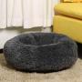 BODISEINT Faux Fur Dog Bed Cat Bed,Shag Round Anti-Anxiety Pet Calming Bed Doughnut Cuddler for Medium Large Puppy Dog Cat Kennel Cushion Self Warming Bed