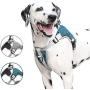DUDU PE No Pull Dog Harness Reflective Adjustable Vest, Soft Mesh Padded Pet Vest for Walking Training Running, Suitable for Small Medium Large Dog [Easy to Put on & Take Off]