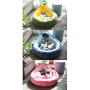 ZZK Cat Bed Avocado Shaped Dog Bed Cushion Modern Green Sleeping Cave Cozy House Pet Nest for Cats Small Dogs with Removable Pillow