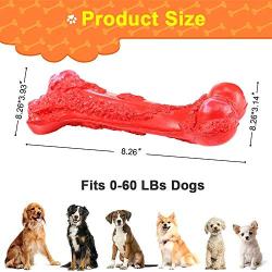 Dog Chew Toys for Aggressive Chewers Large Breed Tough Toothbrush Bone for Medium Large Dogs Indestructible Rubber Tug Sticks for Puppy Teeth Cleaning Dental Oral Care Puzzle Toys for Dog Gifts (S)