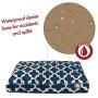 Majestic Pet Navy Trellis Medium Rectangle Indoor Outdoor Pet Dog Bed with Removable Washable Cover Products