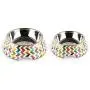 French Bull Stainless Steel and Melamine Designer Dog Bowls for Dogs or Cats, Small, White French Bull Stainless Steel and Melamine Designer Dog Bowls for Dogs or Cats, Small, White