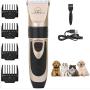 YOSAN Professional Dog Grooming Kit, Rechargeable Cordless Dog Clippers, Low Noise Dog Grooming Kit with 4 Guide Combs, Animal Clippers Heavy Duty for Dogs Cats Other Pets