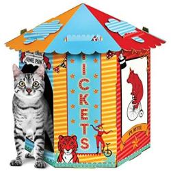 American Cat Club Circus Cat House & Scratcher w/ Catnip