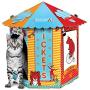 American Cat Club Circus Cat House & Scratcher w/ Catnip