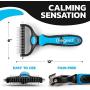 Dogeez Dematting Tool for Dogs | Gentle Grooming to Detangle Matted Fur and Stop Shedding | Dual Sided Undercoat Rake for Small, Medium and Long Hair Dog, Cat, and Other Pets | Undercoat Brush Comb
