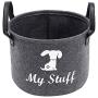 Morezi Round Felt Dog Toy Basket, Dog Toy Box, Basket Chest Organizer with Handles - Perfect for organizing pet Toys, Blankets, leashes and Food Morezi Round Felt Dog Toy Basket, Dog Toy Box, Basket Chest Organizer with Handles - Perfect for organizing pet Toys, Blankets, leashes and Food