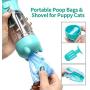 Senose Dog Water Bottles for Walking, Portable Pet Travel Dispenser with Drinking Bowl, Dog Cats Poop Bags Scooper Shovel, Leak Proof Puppy Water Bottle for Outdoor Hiking, Food Grade Plastic